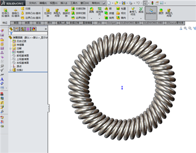 大佬，您能不能用SolidWorks画一个环形斜圈弹簧，然后存储成低版本2012或2014给我。