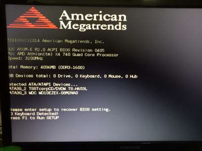 电脑开机显示American Megatrends