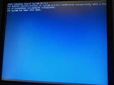 电脑蓝屏，一直进不去系统，求助！！！挺急的！（如下图）