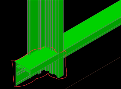 CAD三维绘图中，如何让两根型材交接后呈现45度拼接，去掉多余的部分？