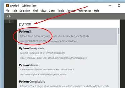 sublimetext3怎么下载python代码的模块