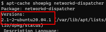 linux如何查看networkd-dispatcher版本