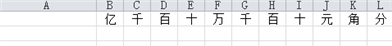 在左边单元格中输入小写数字显示为中文大写