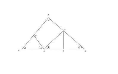 如图，在三角形abc中，角c=90，点p在ac上运动，点d在ab上，pd始终保持与pa相等，