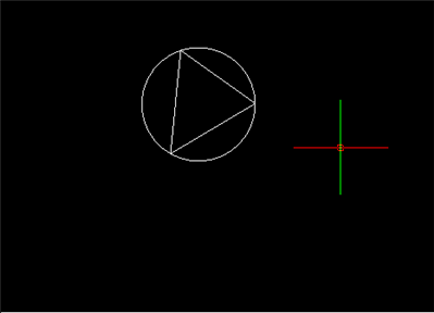 CAD怎么给三角形画一个外接圆？