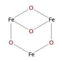 求四氧化三铁的原子结构图，不要晶体结构图