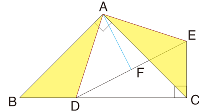 如图，在△ABC中，AB=AC，∠BAC=90°，EC⊥BC，EC=BD，DF=EF。求证AF⊥DE