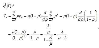已知λ/u表示服务效率，如下图Pn为什么表示n个客房的概率，以及Ls的运算原理和运算过程