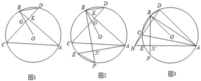 如图，AB、AC为⊙O的两条弦，AB=AC，弦CD⊥AB于点K，连接OB、BD，OB交CD于点G．