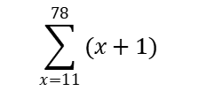 78Σx=11=x+1是不是可以写成（11+1）+（12+1）+···+（78+1）