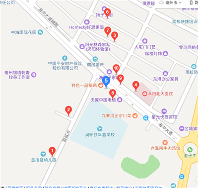 亳州市创业路与淮中大道交叉口在哪里？