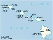 夏威夷和珍珠港在地图上的什么地方？