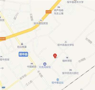 想知道：葫芦岛市 绥中县新兴街与紫荆路路口 在哪？