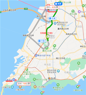 青岛宜阳路离哪个火车站近