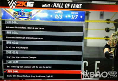 《WWE 2K16》生涯模式入选名人堂条件一览