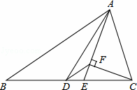 如图，△ABC中，AD是中线，AE是角平分线，CF⊥AE于F，AB=5，AC=2，则AFEF=