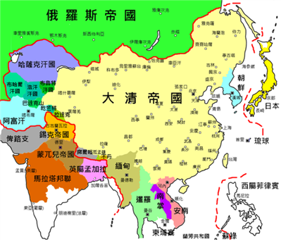 看图写出清朝疆域的四至，并指出黄岩岛属于哪一岛群